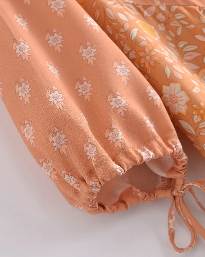 Sienna Sands Boho Floral Print Midi Dress